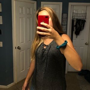 Cross Cross Tied Tank Top